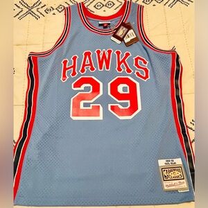 NWT Mitchell & Ness Throwback 68-69 Paul Silas Atlanta Hawks Jersey Mens XL.
